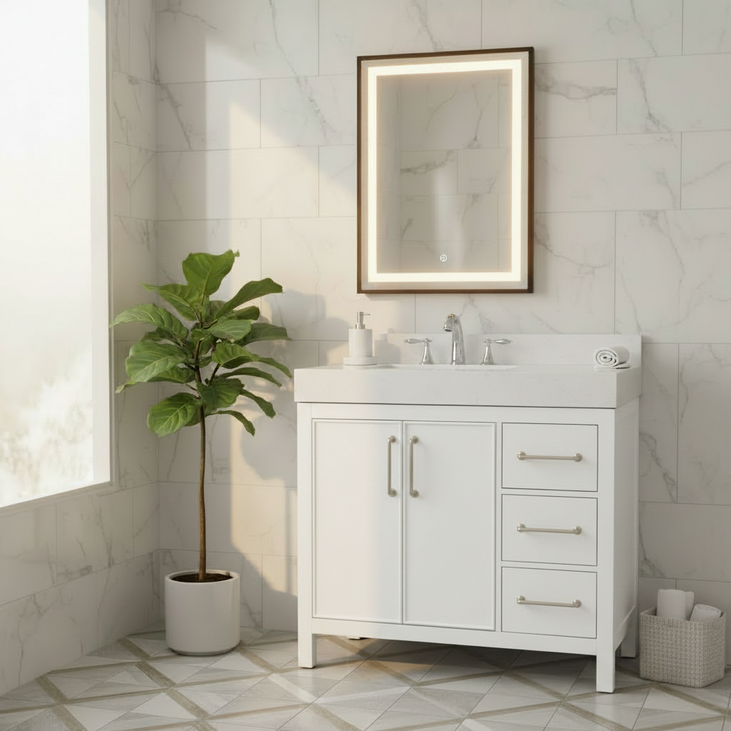 Lavanti Valvet - White 36" Left Sink