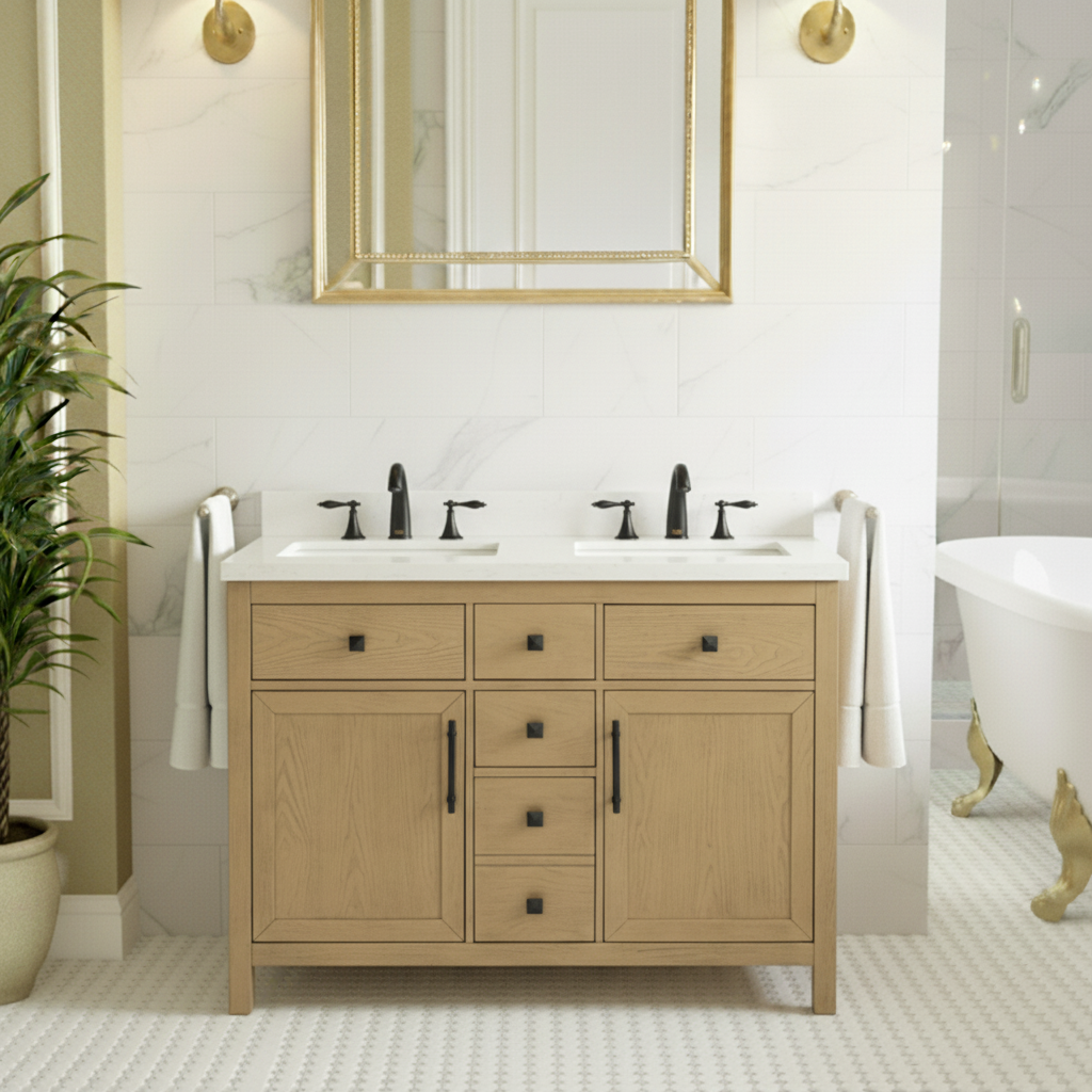 Lavanti Oakford - Oak 48" Double Sink