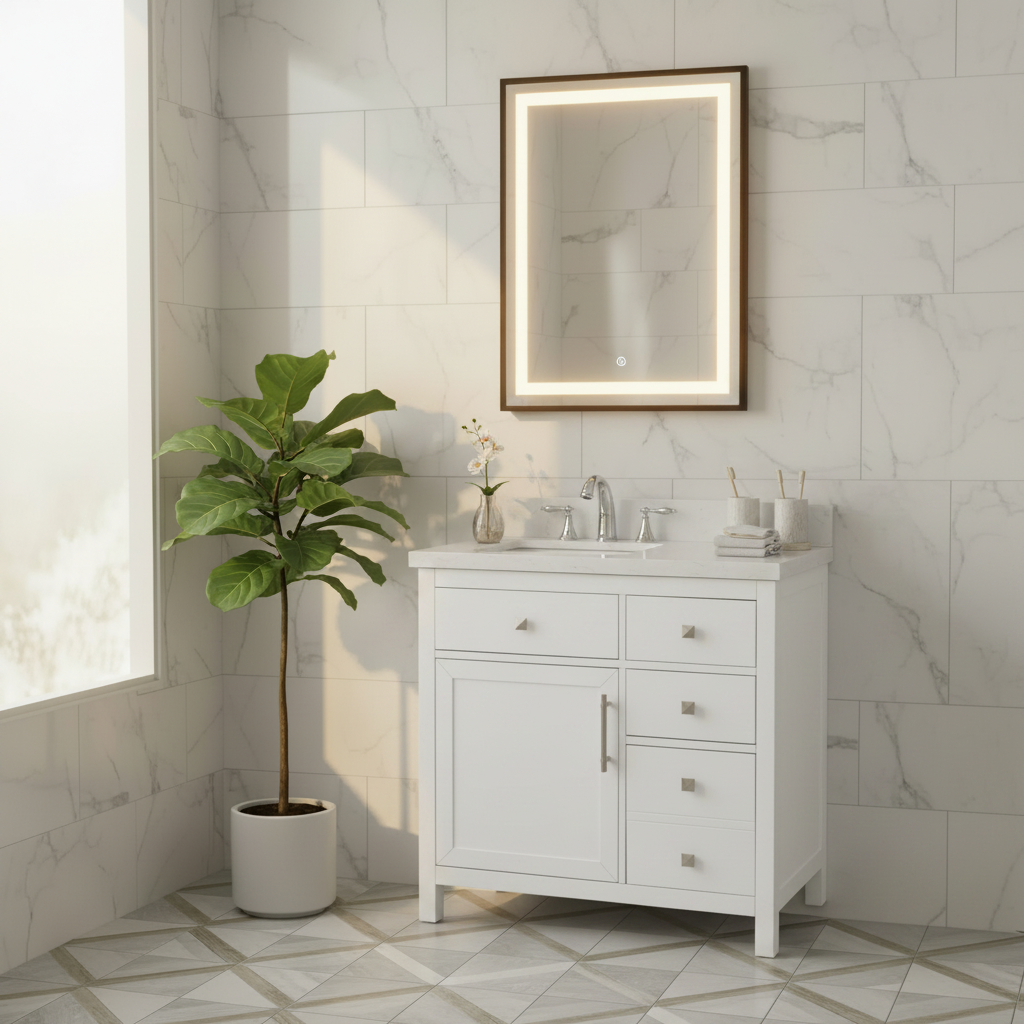 Lavanti Oakford - White 36x18" Left Sink