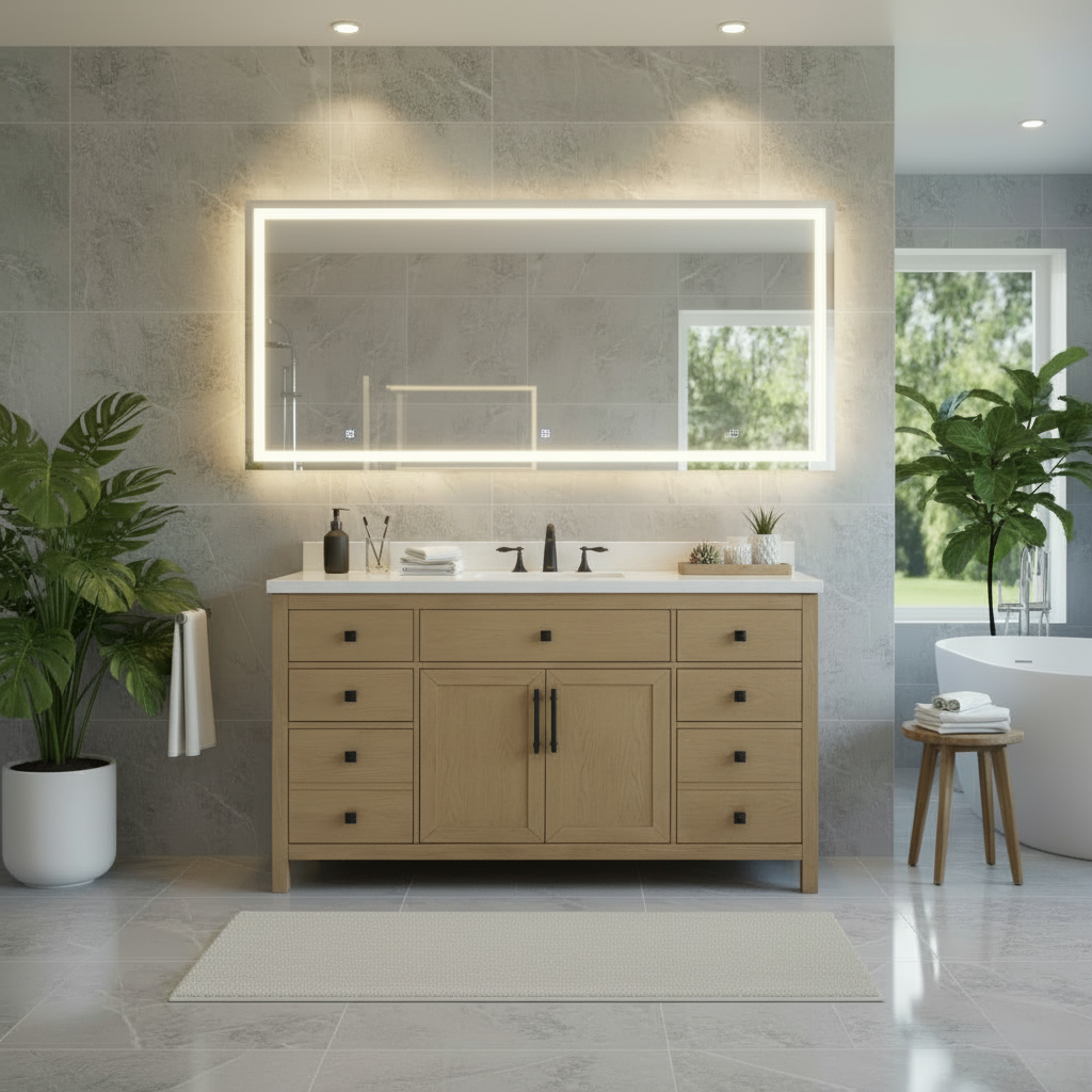 Lavanti Oakford - Oak 60" Single Sink